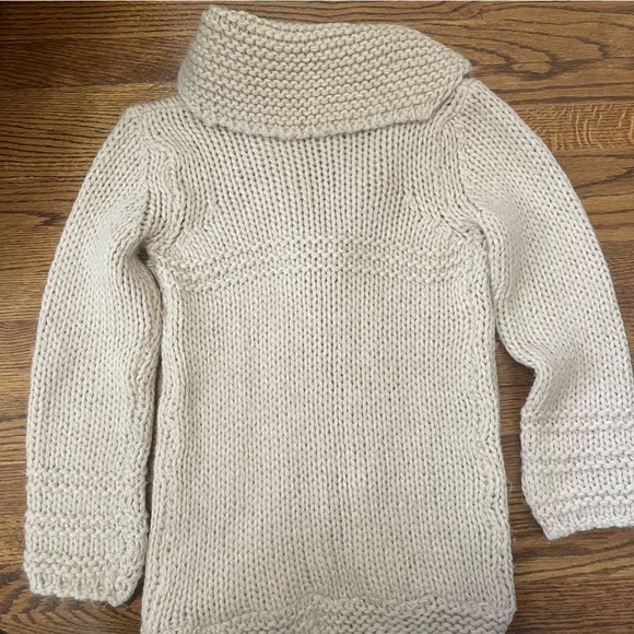 Berretti Knit Cardigan Sweater Italian Wool Mohair Beige Size Small - Picture 4 of 12